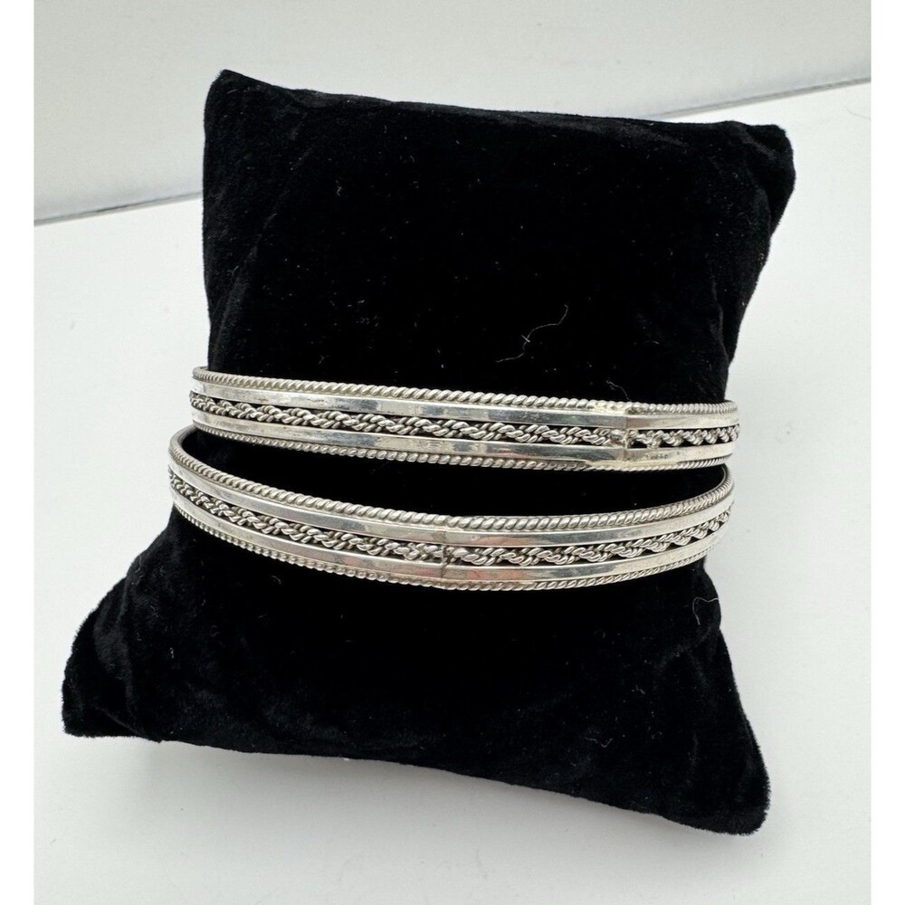 Sterling Silver 925 Bangle Bracelet 39.09g Two bangles